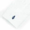 Blue colored mini car cufflink with silver chrome accents 0102-010