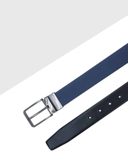 Black / Navy Reversible Leather Belt LBR13.6