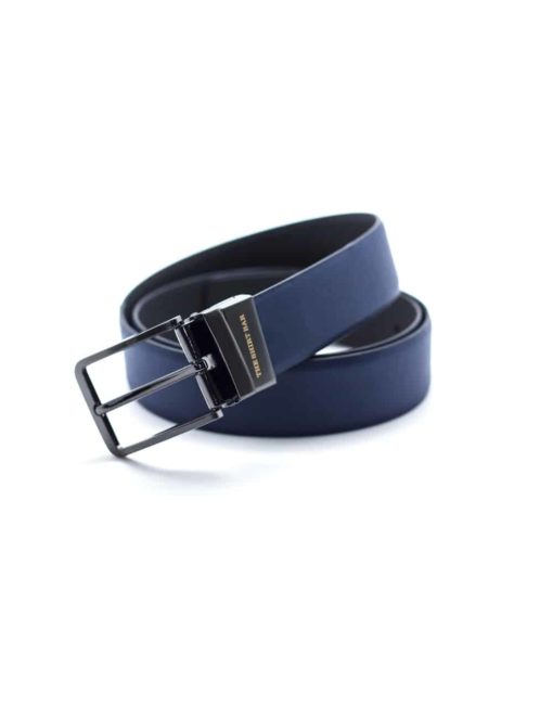 Navy / Charcoal Reversible Leather Belt LBR14.6