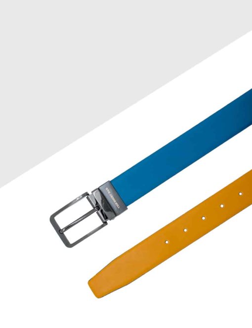 Stellar Blue / Tan Reversible Leather Belt LBR18.6