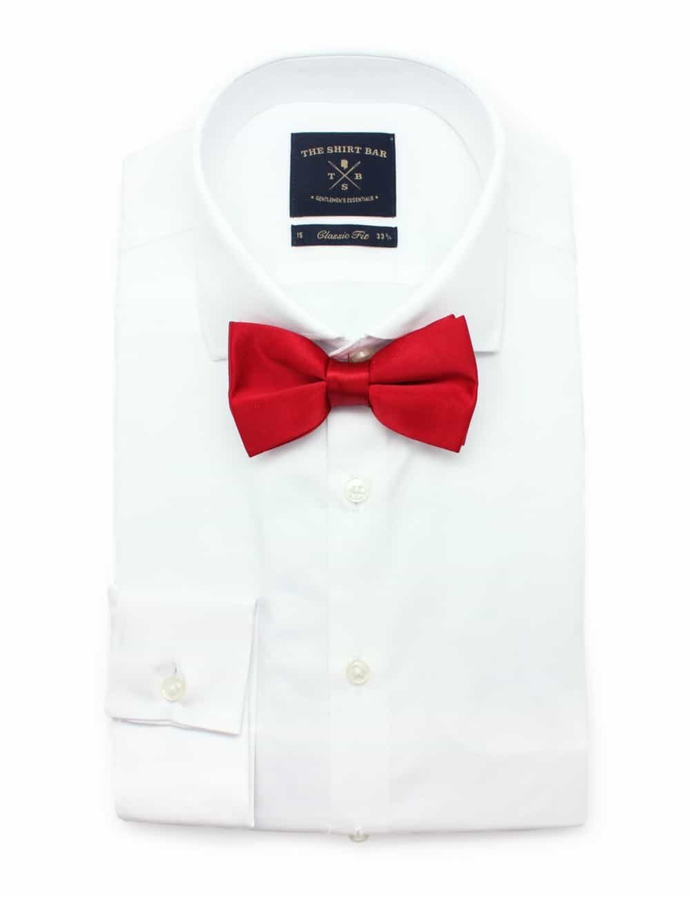 Solid Tango Red Woven Bowtie WBT6.5