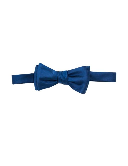 Solid Midnight Blue Woven Self Tie Bowtie WSTBT4.6