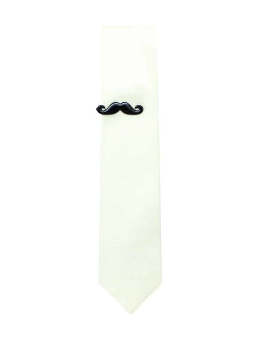 Jet Black Moustache Tie Clip TC3601-005c