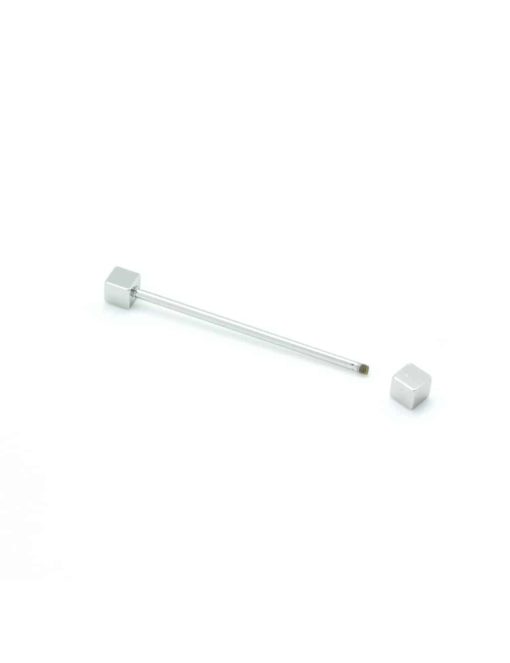 Silver Square Tip Collar Pin CLP2.1