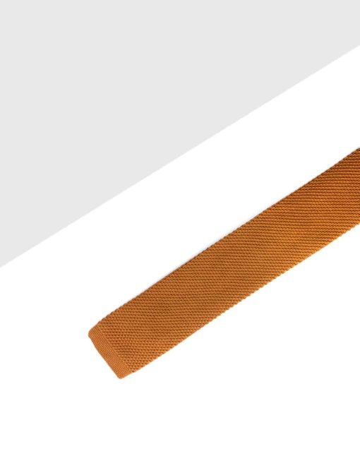 Solid Orange Knitted Necktie KNT68.8