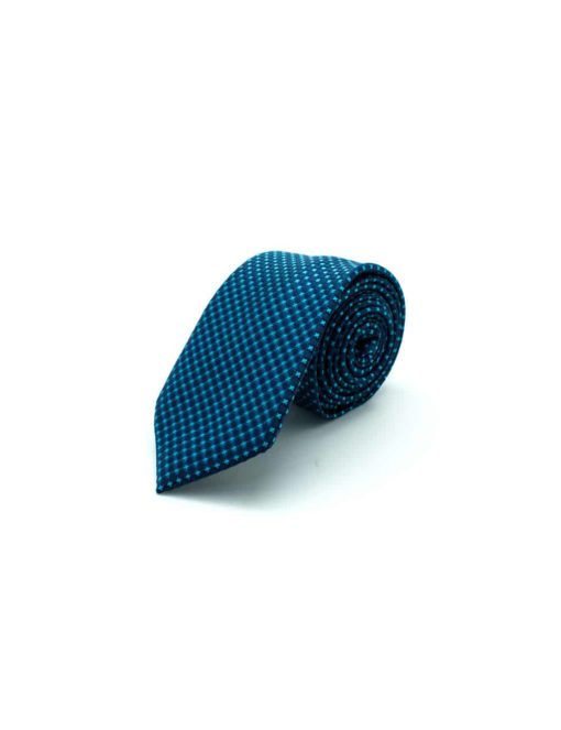 Navy with Blue Pattern Woven Necktie NT42.8