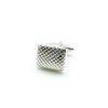 Classic Silver Rectangle Slanted Check Cufflink C101FC-054