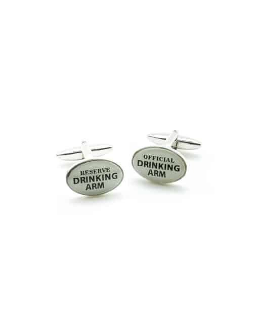 White Official -Reserve Drinking Arm Cufflink C221NL-008B