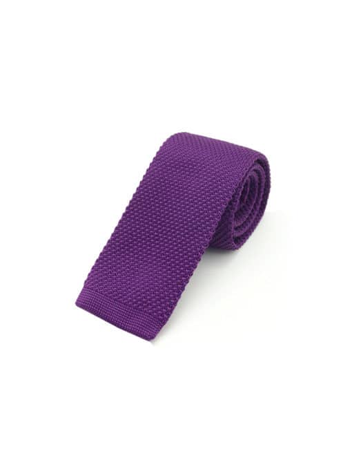 Solid Bright Purple Knitted Necktie KNT71.8