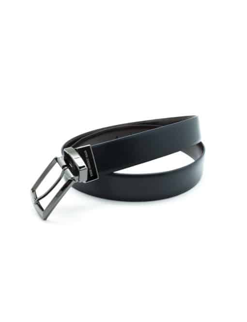 Navy / Dark Brown Reversible Leather Belt LBR10.8