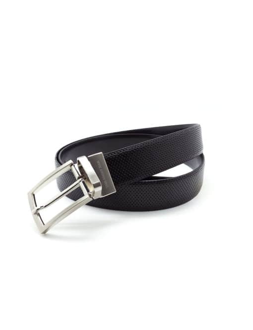 Black Reversible Leather Belt LBR13.8
