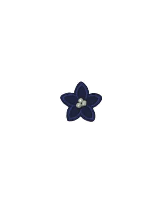 Navy with White Floral Lapel Pin LP10.10