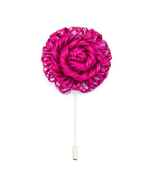 Dark Pink Twirl Floral Lapel Pin LP45.10