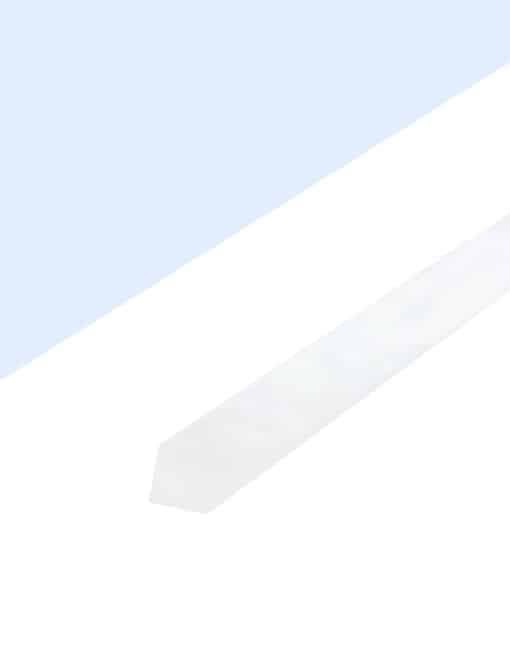 Solid White Woven Necktie NT1.4