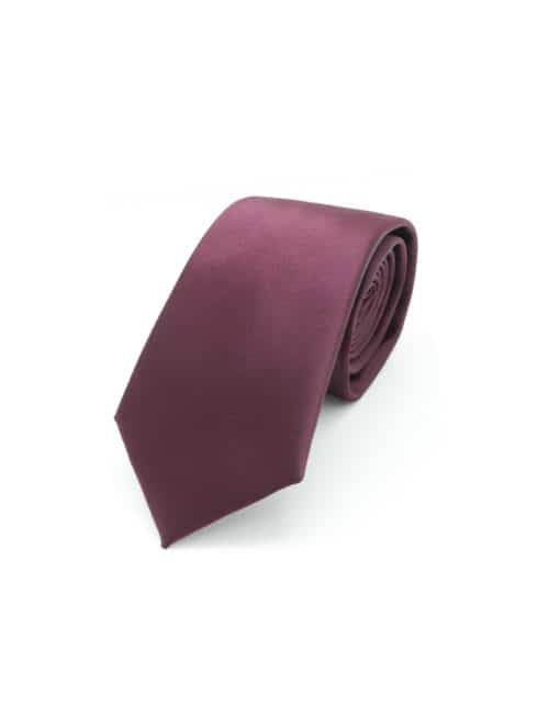 Solid Ruby Wine Woven Necktie NT11.9