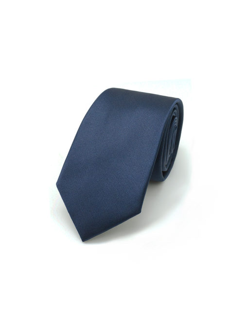 Solid Midnight Blue Woven Necktie NT26.4