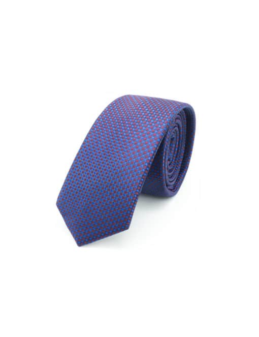 Blue with Red Pattern Spill Resist Woven Necktie NT36.9