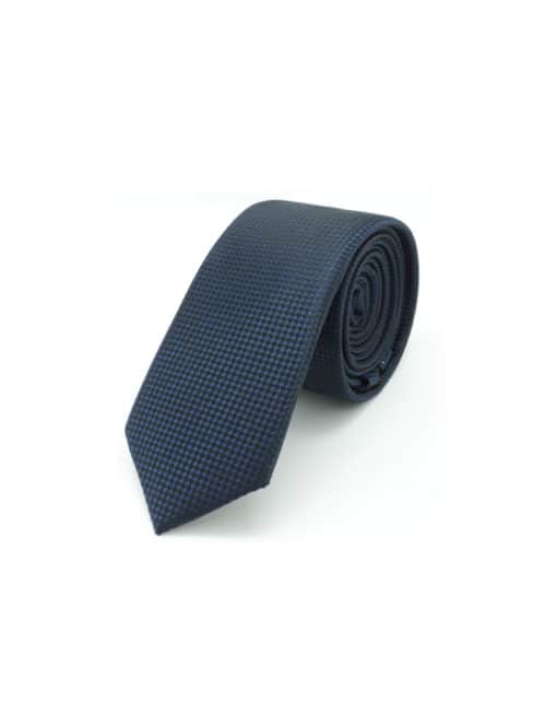 Navy and Black Mini Checks Spill Resist Woven Necktie NT39.9