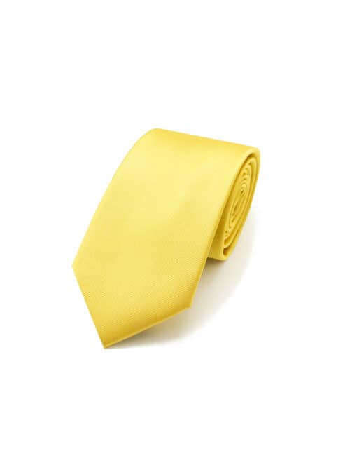 Solid Yolk Yellow Woven Necktie NT4.4