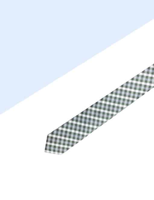 Green Checks Spill Resist Woven Necktie NT43.9