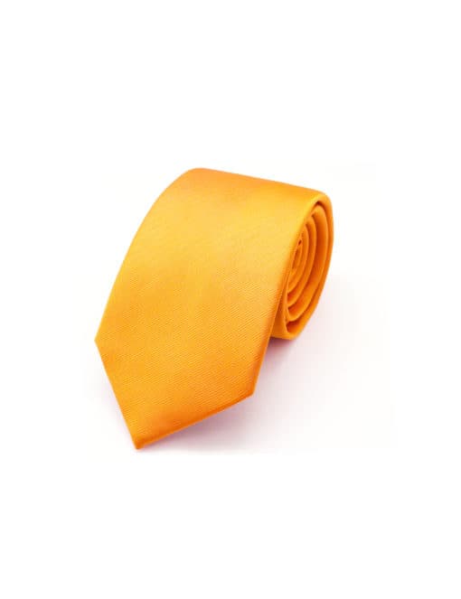 Solid Orange Ochre Woven Necktie NT5.4