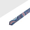 Navy with Red and White Paisley Print Woven Necktie NT57.9