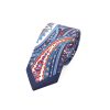 Navy with Red and White Paisley Print Woven Necktie NT57.9