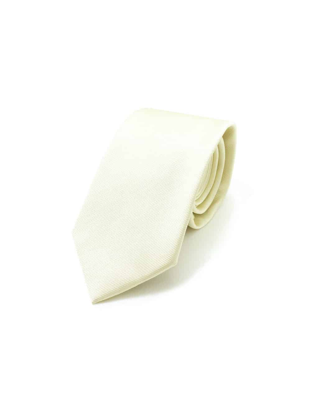 Solid Pearl White Woven Necktie NT6.7