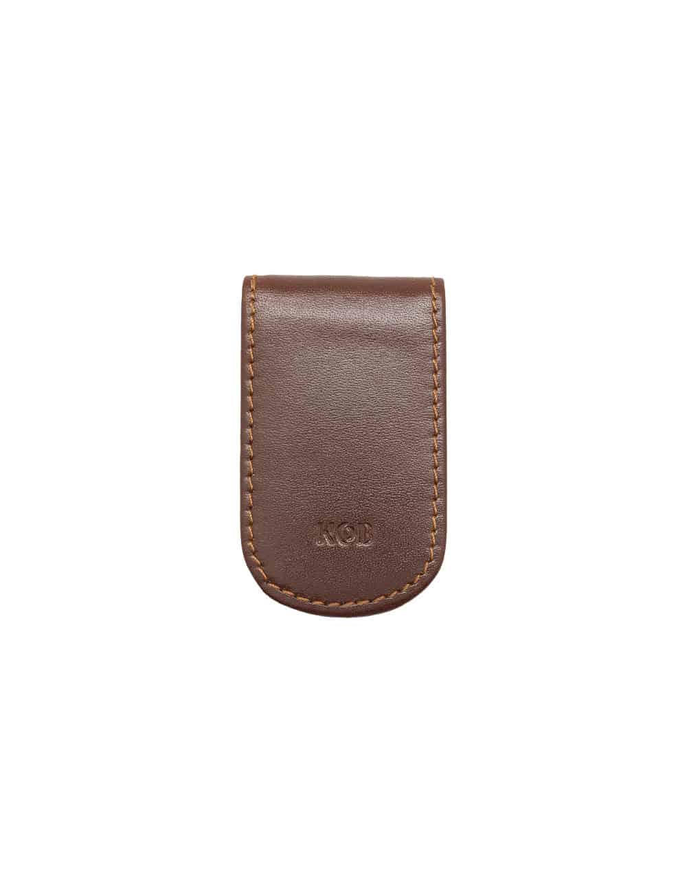 Dark Brown 100% Genuine Top Grain Leather Money Clip SLG1.NOB1