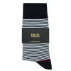 Navy and White Stripes Crew Socks made with Premium Combed Cotton SOC1A.NOB1