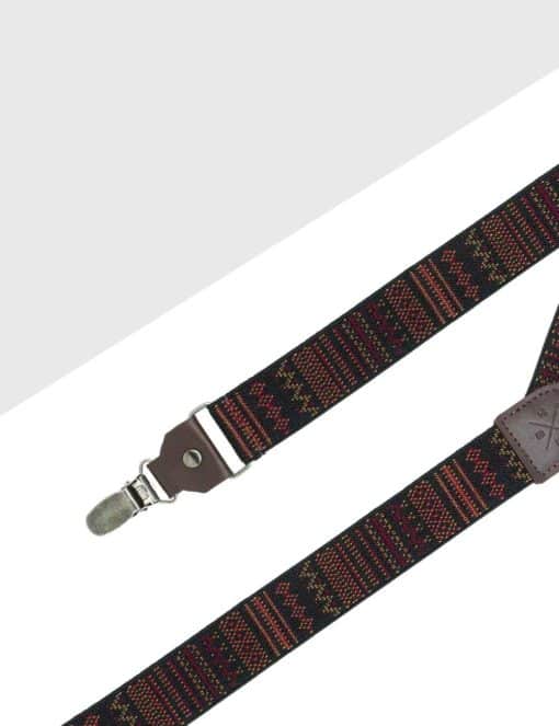 Multi Pattern Single Back Clip 3.5cm Suspender with Leather SPD25.4