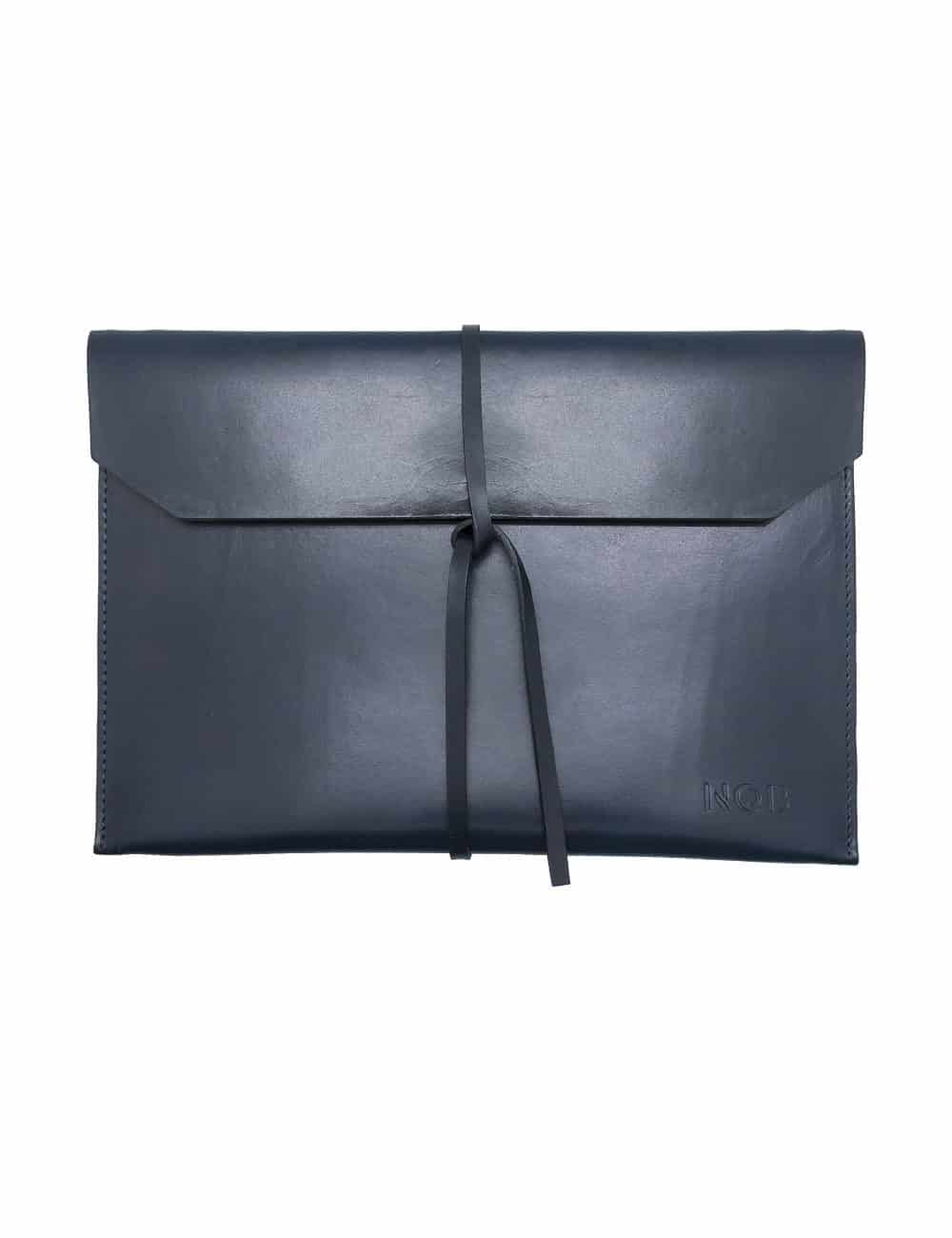 Navy 100% Genuine Top Grain Leather Tablet & Notebook Folder SLG15.NOB1