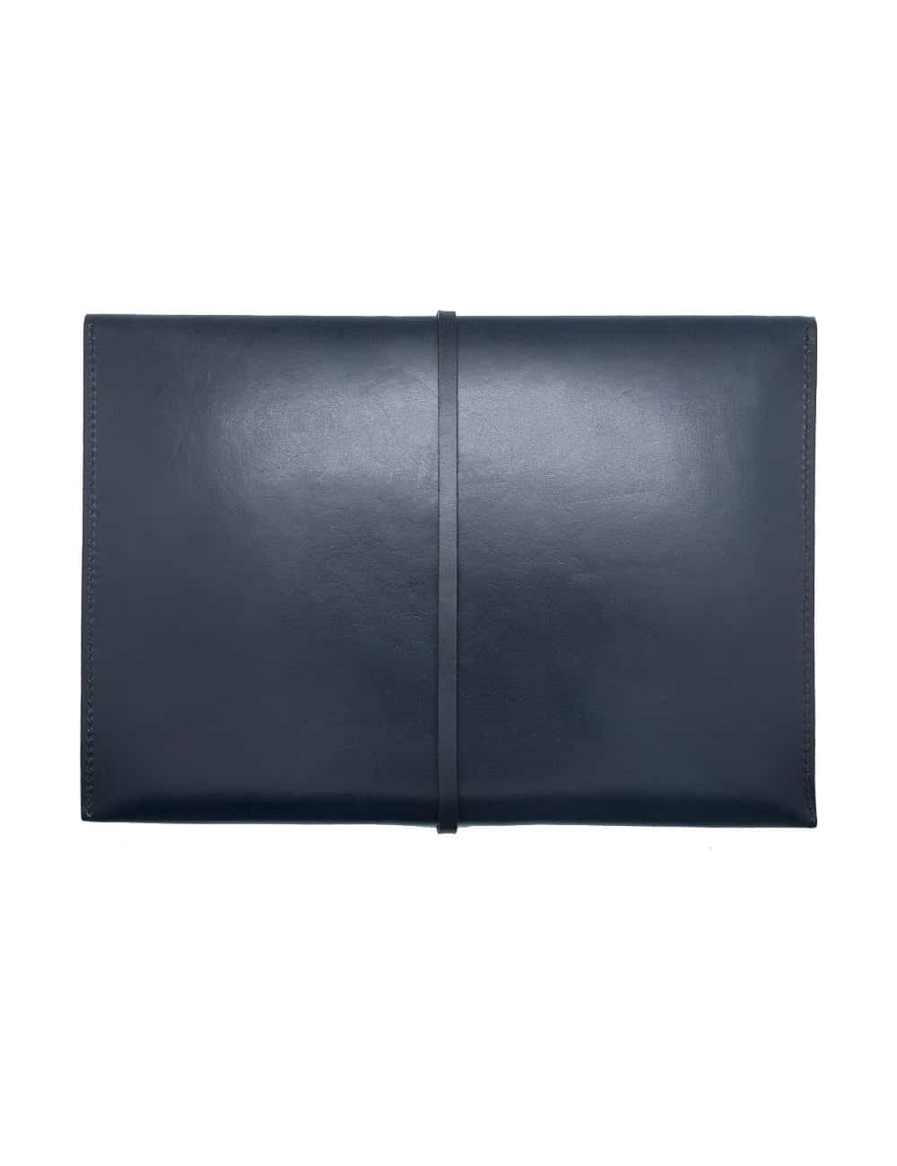 Navy 100% Genuine Top Grain Leather Tablet & Notebook Folder SLG15.NOB1