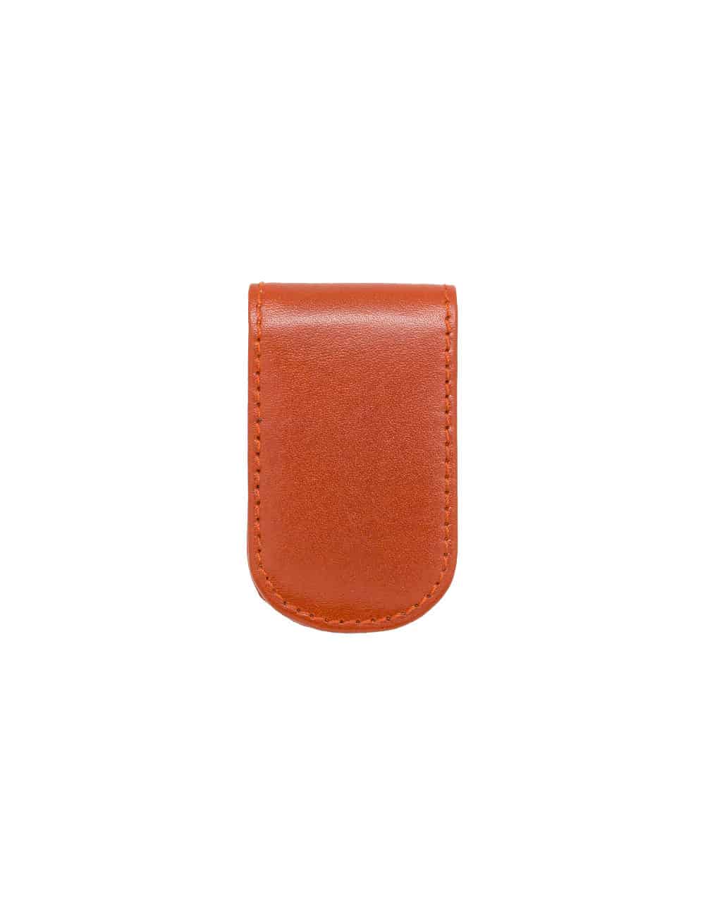 Orange 100% Genuine Top Grain Leather Money Clip SLG3.NOB1