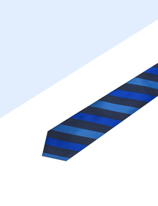 Blue Tones Stripes Woven Necktie NT75.4