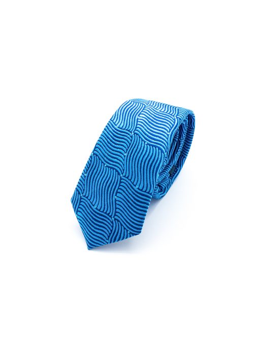 Blue Waves Woven Necktie - NT45.4