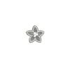 Grey with White Floral Lapel Pin LP15.10