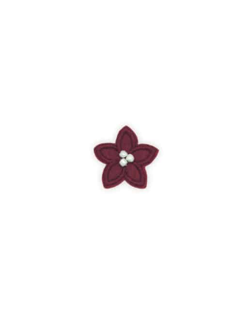 Red with White Floral Lapel Pin LP9.10