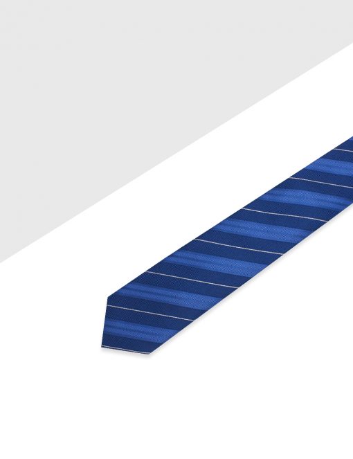 Royal Blue Stripes Woven Necktie - NT41.4