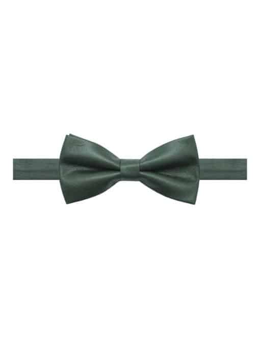 Solid Green Woven Clip-on Bowtie WBT8.8