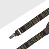 Black with Orange Pattern Single Back Clip 3cm Suspender with Leather SPD18.4