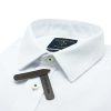 Relaxed Fit Cotton Blend Wrinkle Resistant Solid White Oxford Short Sleeve Easy Iron Shirt RF9SNB10.17