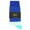 Blue with Sky Blue Polka Dots Crew Socks made with Premium Combed Cotton SOC2A.NOB1