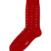 Red with Colourful Polka Dots Crew Socks made with Premium Combed Cotton SOC5A.NOB1