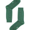 Green with Colourful Polka Dots Crew Socks made with Premium Combed Cotton SOC5B.NOB1