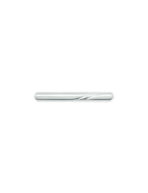Silver Brushed with Double Slashed Centre Tie Clip T101FC-024