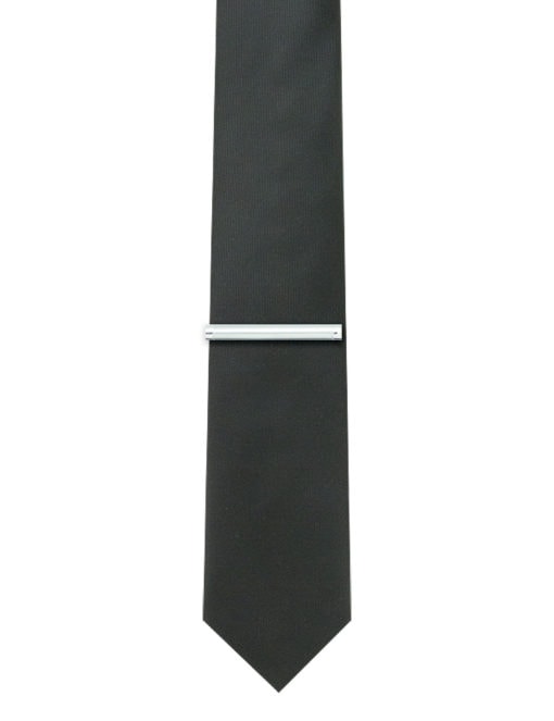 Classic Brushed Silver Centre Tie Clip T101FC-026