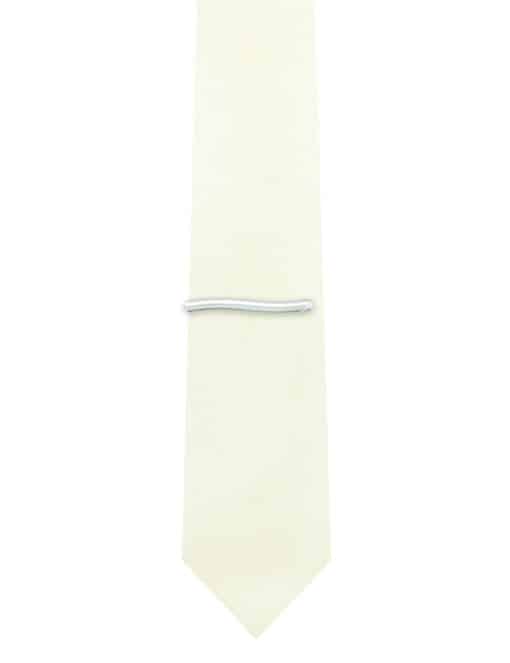 Brushed Silver Wavy Tie Clip T101FC-027