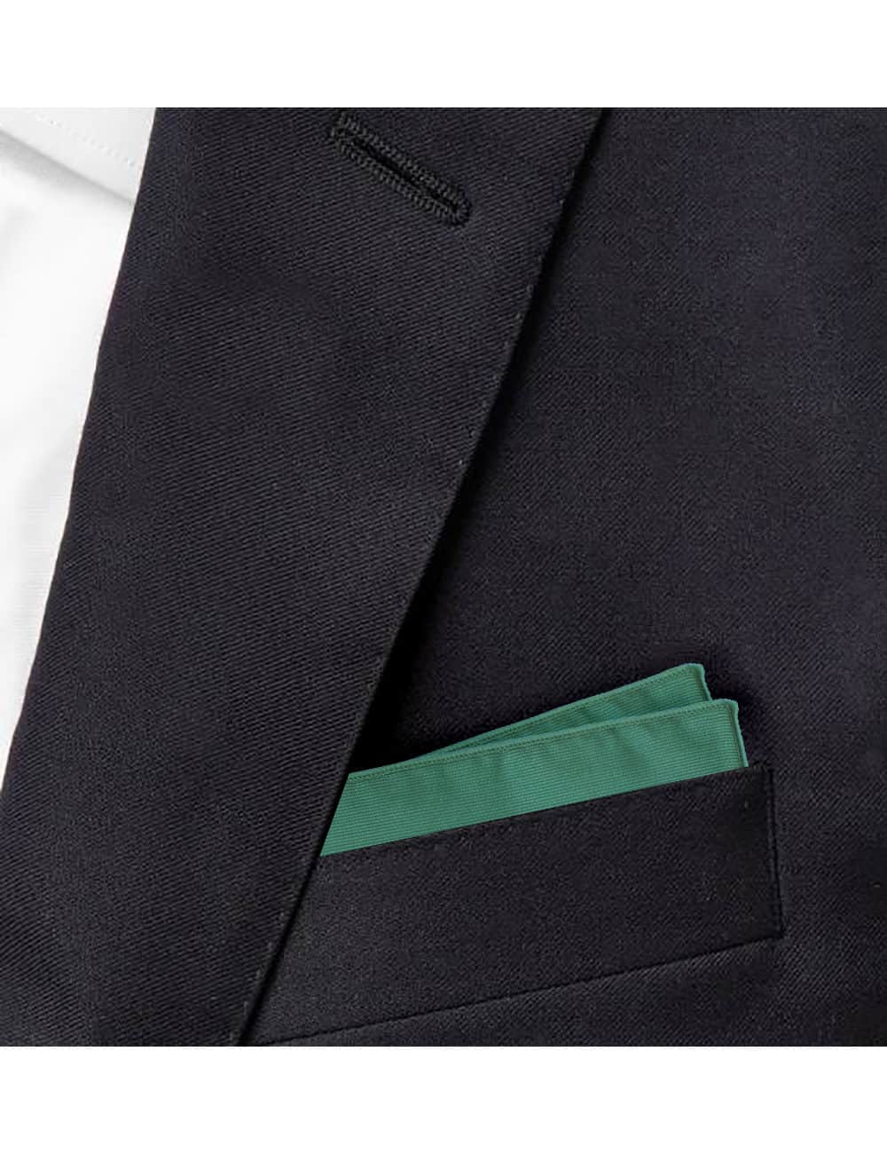 Solid Green Woven Pocket Square PSQ22.7