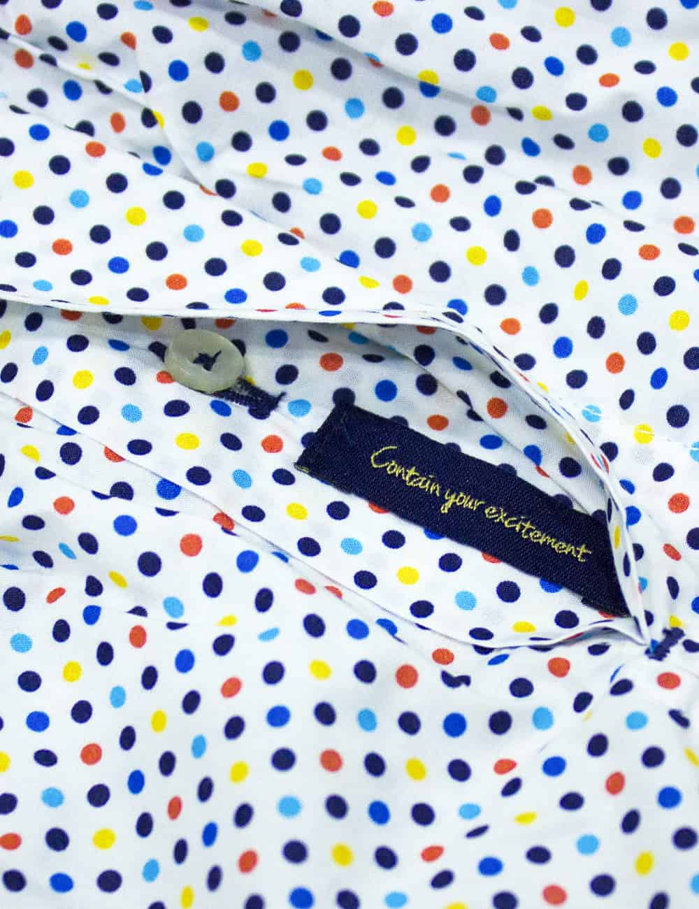 White with Multi Colour Polka Dots Boxer Shorts - IW1A13.1 - The Shirt Bar